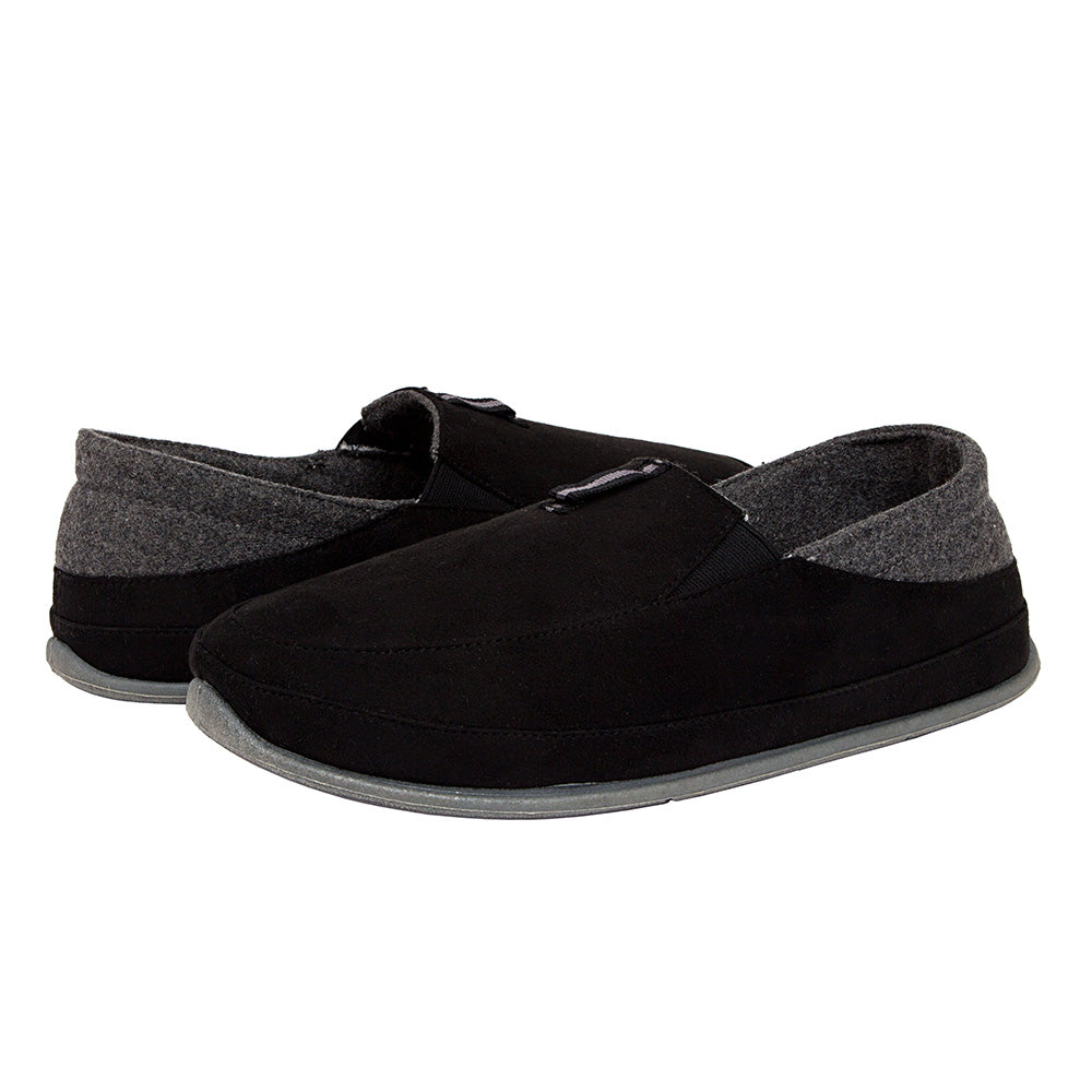 Deer Stags Campo Unisex Slipper in Black/Dark Grey