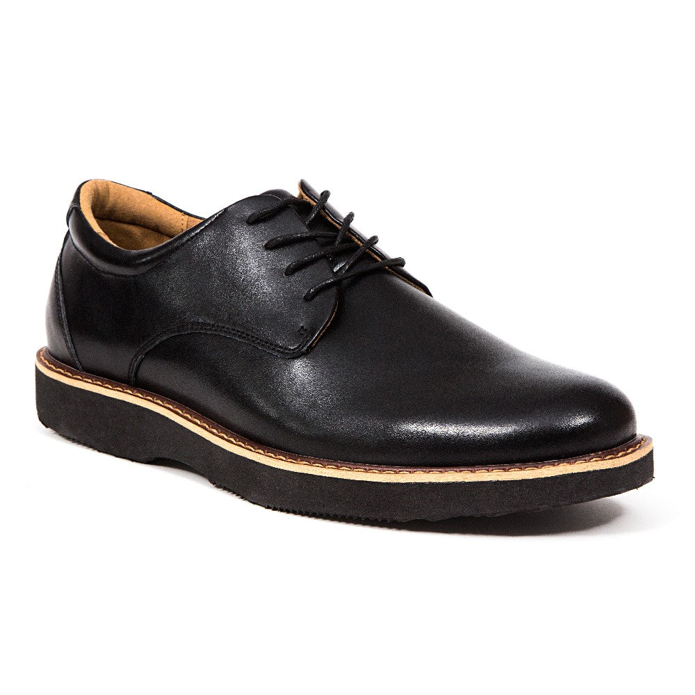 Deer Stags Men's Walkmaster Plain Toe Oxford in Black