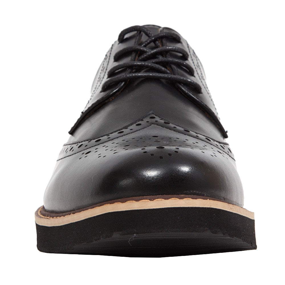 Deer Stags Men's Walkmaster Wingtip Oxford in Black