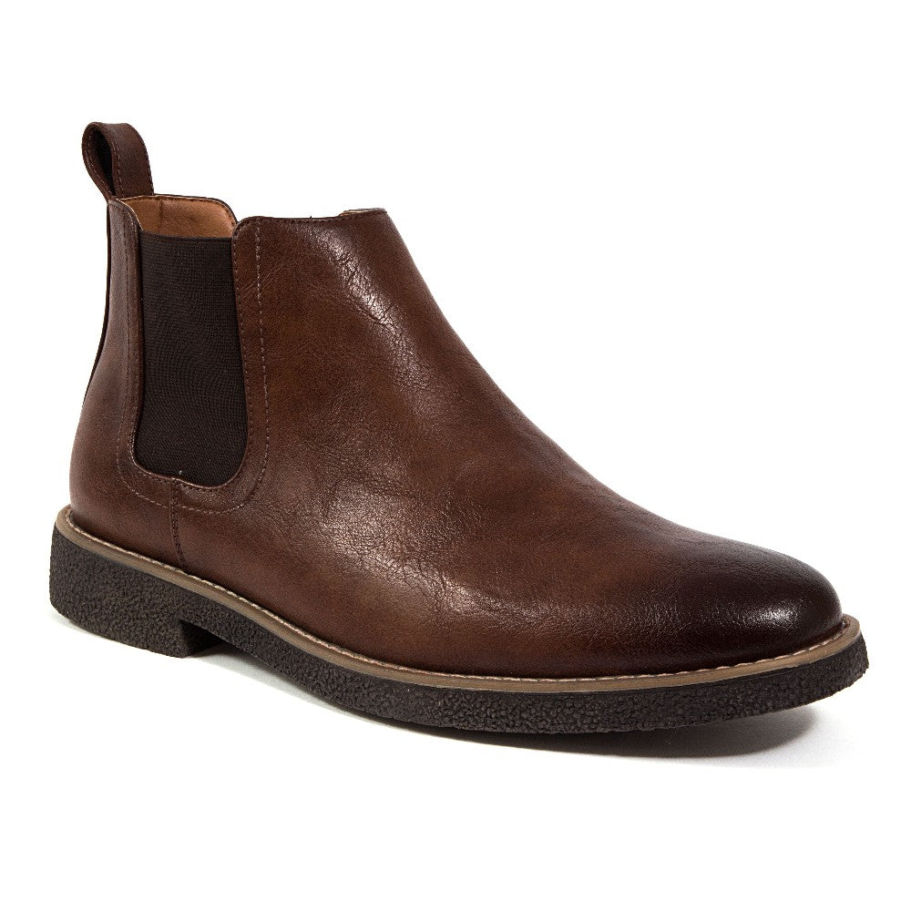 Deer Stags Men's Rockland Chelsea Boot - Simulated Leather Ankle Boot With Memory Foam