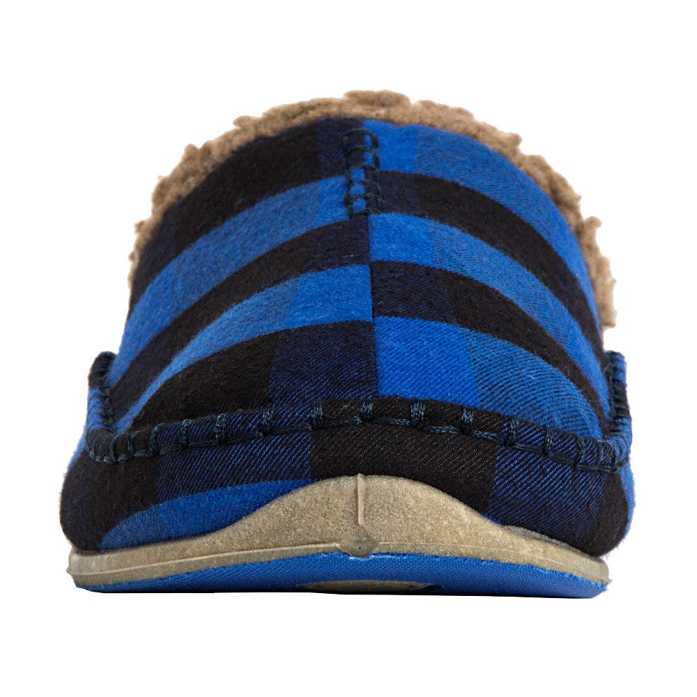 Deer Stags Nordic in Blue Black Plaid