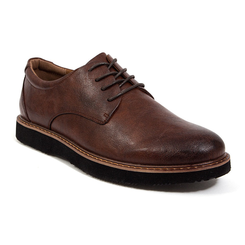 Deer Stags Men's Walkmaster Plain Toe Oxford in Brown