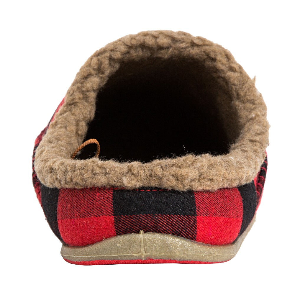 Deer Stags Nordic in Red Black Plaid