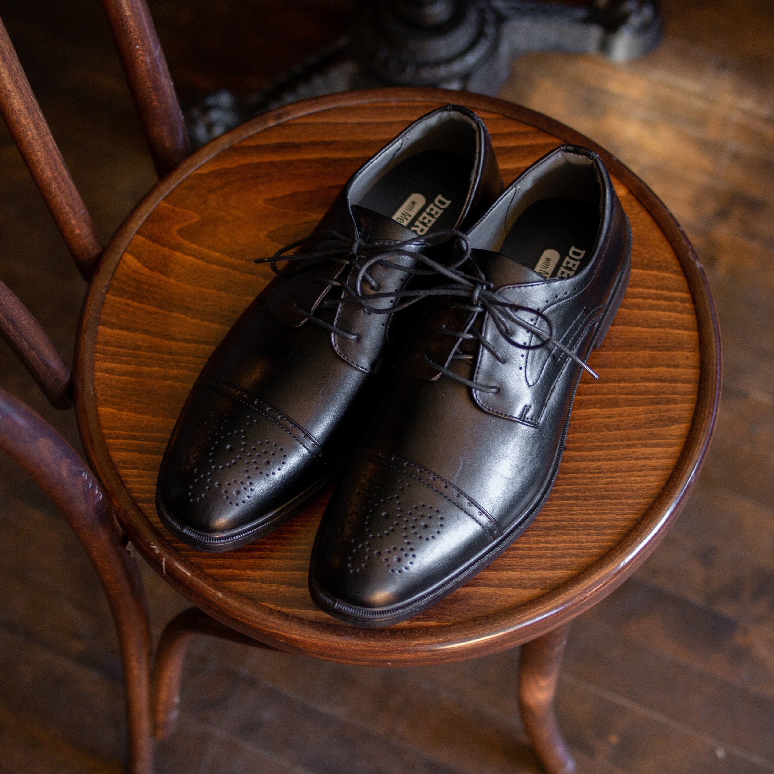 Deer stags black 2025 dress shoes