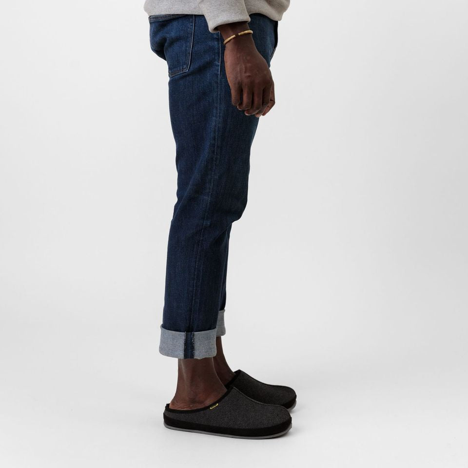 Wherever Unisex Slipper in Black Tweed