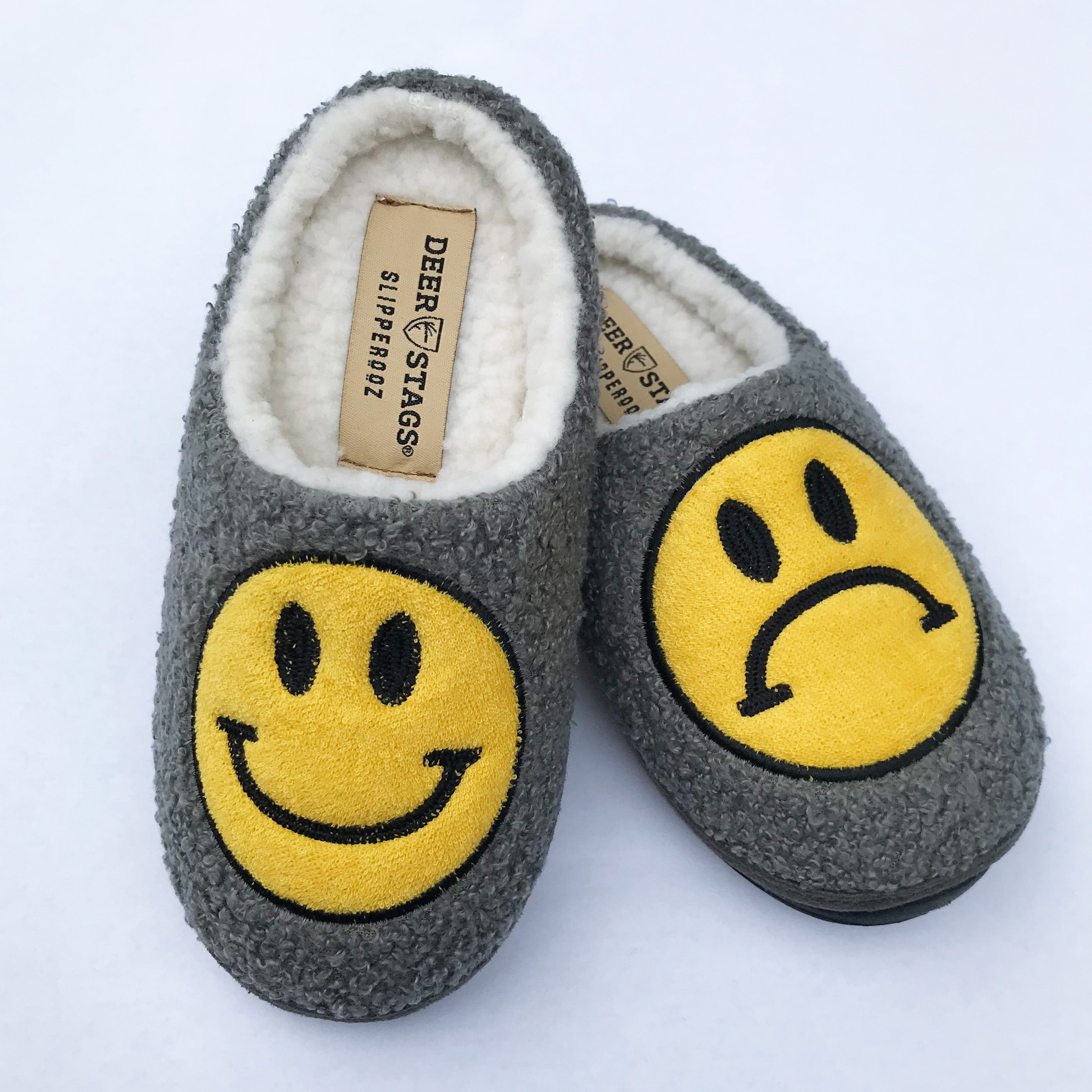 Deer Stags Wink Unisex Slipper in Charcoal White DeerStags